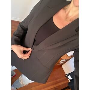 Hugo Boss Chocolate Brown Tuxedo Blazer Jacket Tailored Quiet Luxury Designer